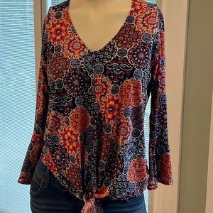 So sexy abstract print top.